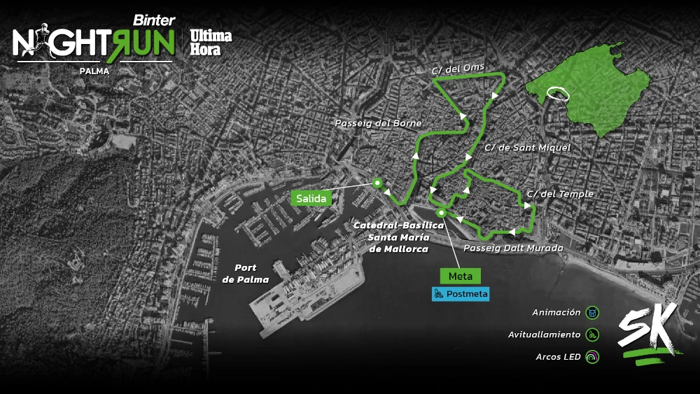 binter night run mallorca 5 K recorrido