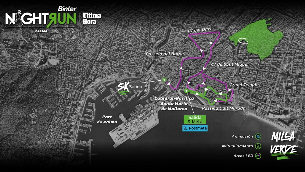 binter night run mallorca milla verde