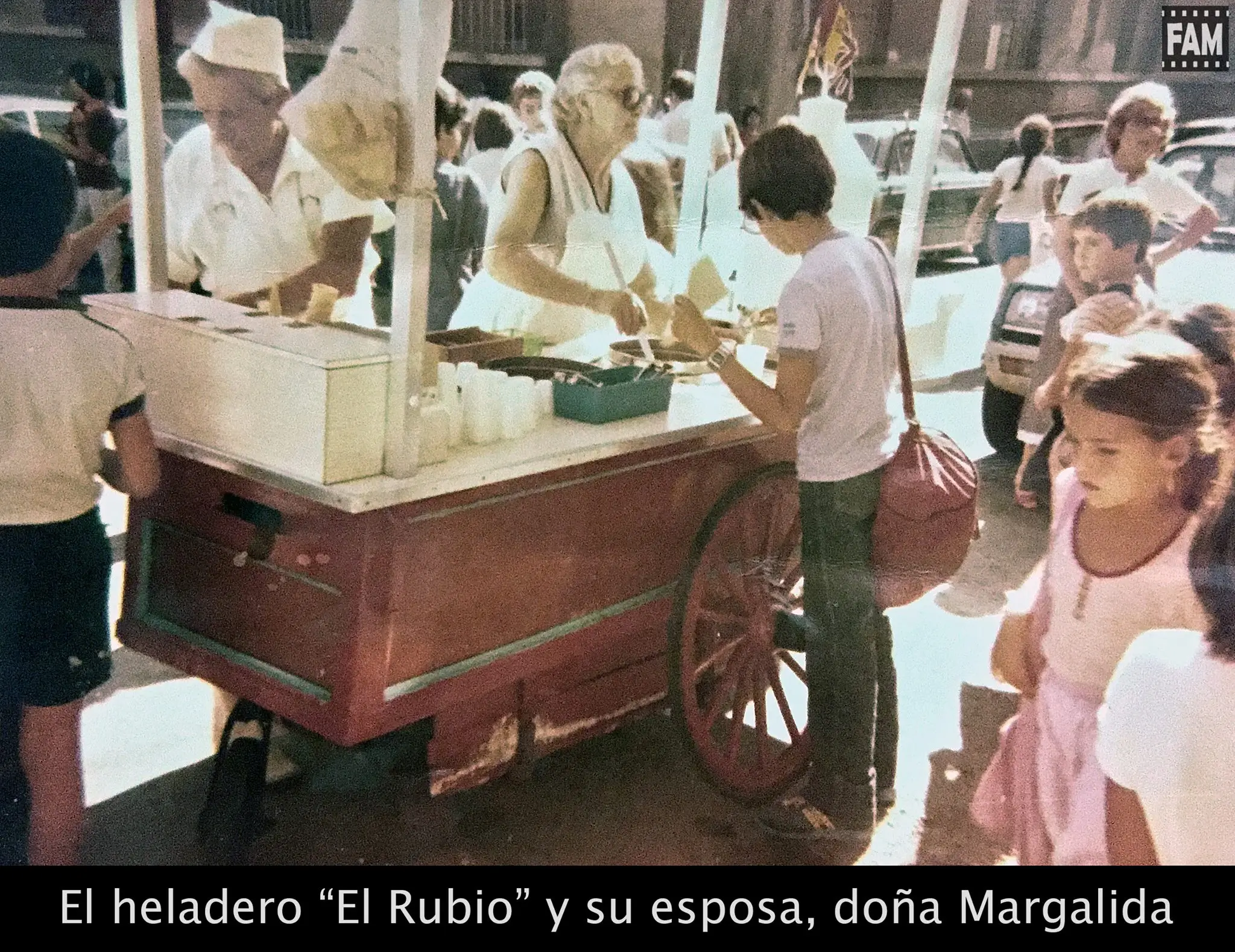 Heladero El Rubio y su esposa doña Margalida