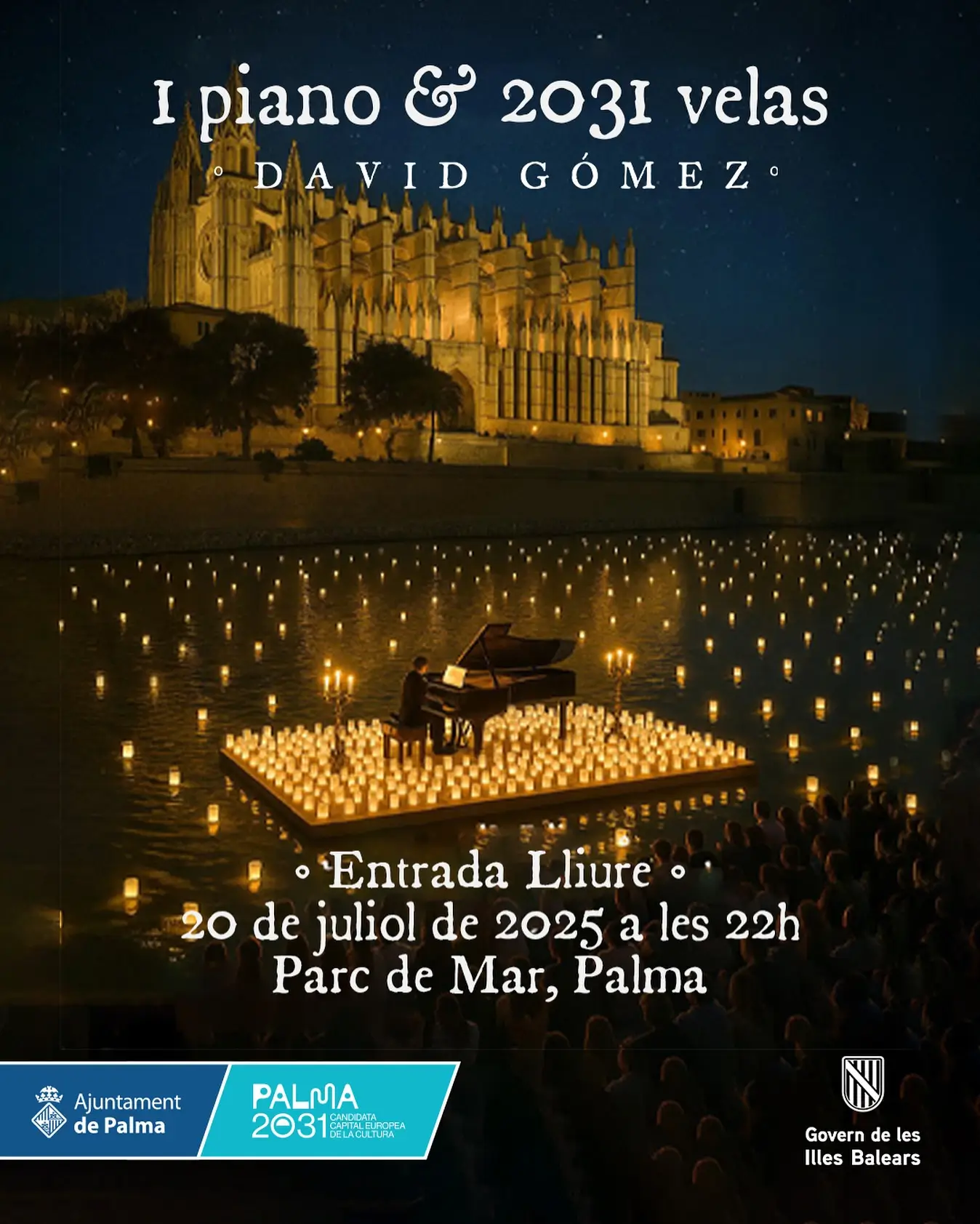 Un piano y 2.031 velas en Mallorca