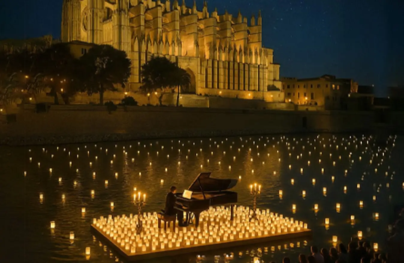 Un piano y 2.031 velas en Palma