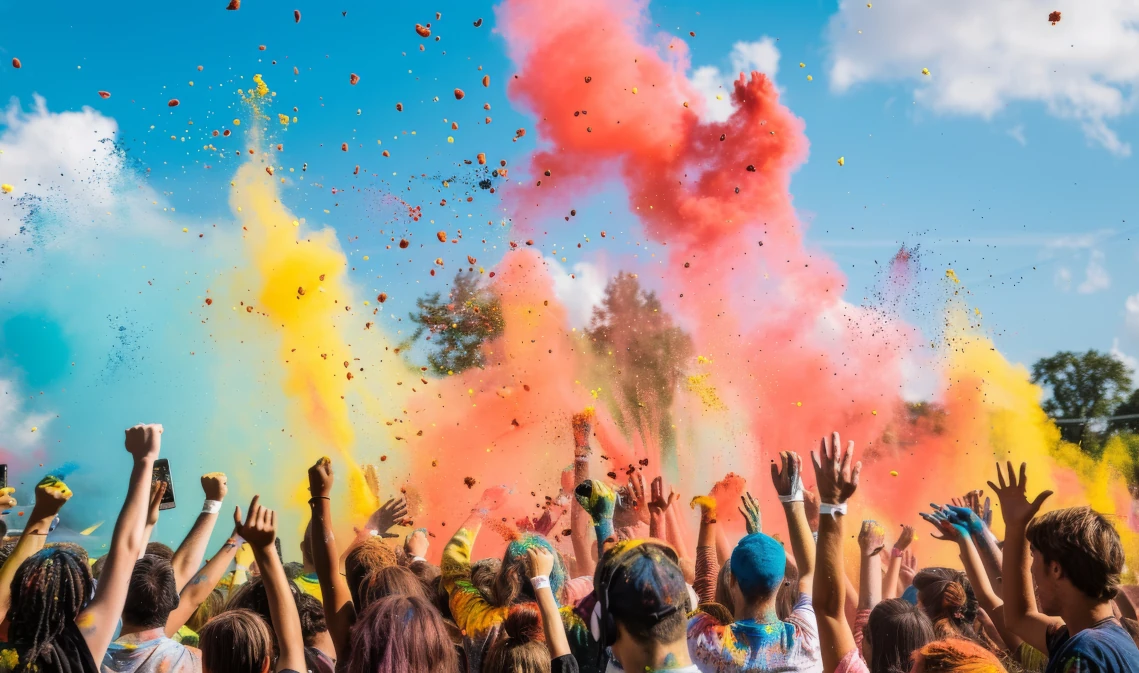 fiesta holi solidaria en palma